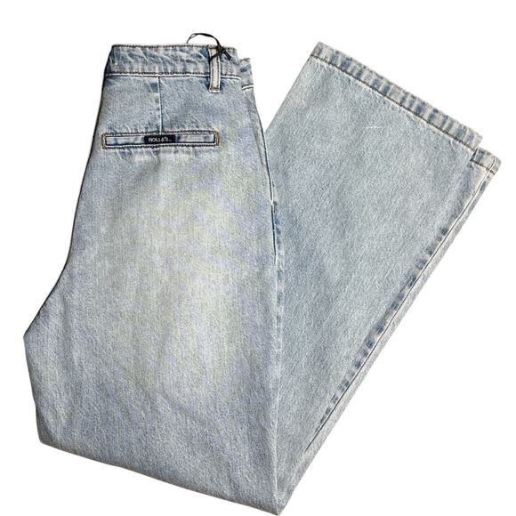 Rolla’s Chloe Pleat High Rise Denim Jeans Light Blue Size 25 - Picture 8 of 9
